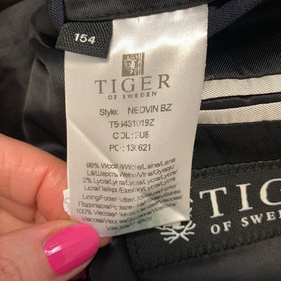 TIGER OF SWEDEN Nedvin men’s wool suit jacket blazer fully lined navy blue sz54L - Picture 8 of 16